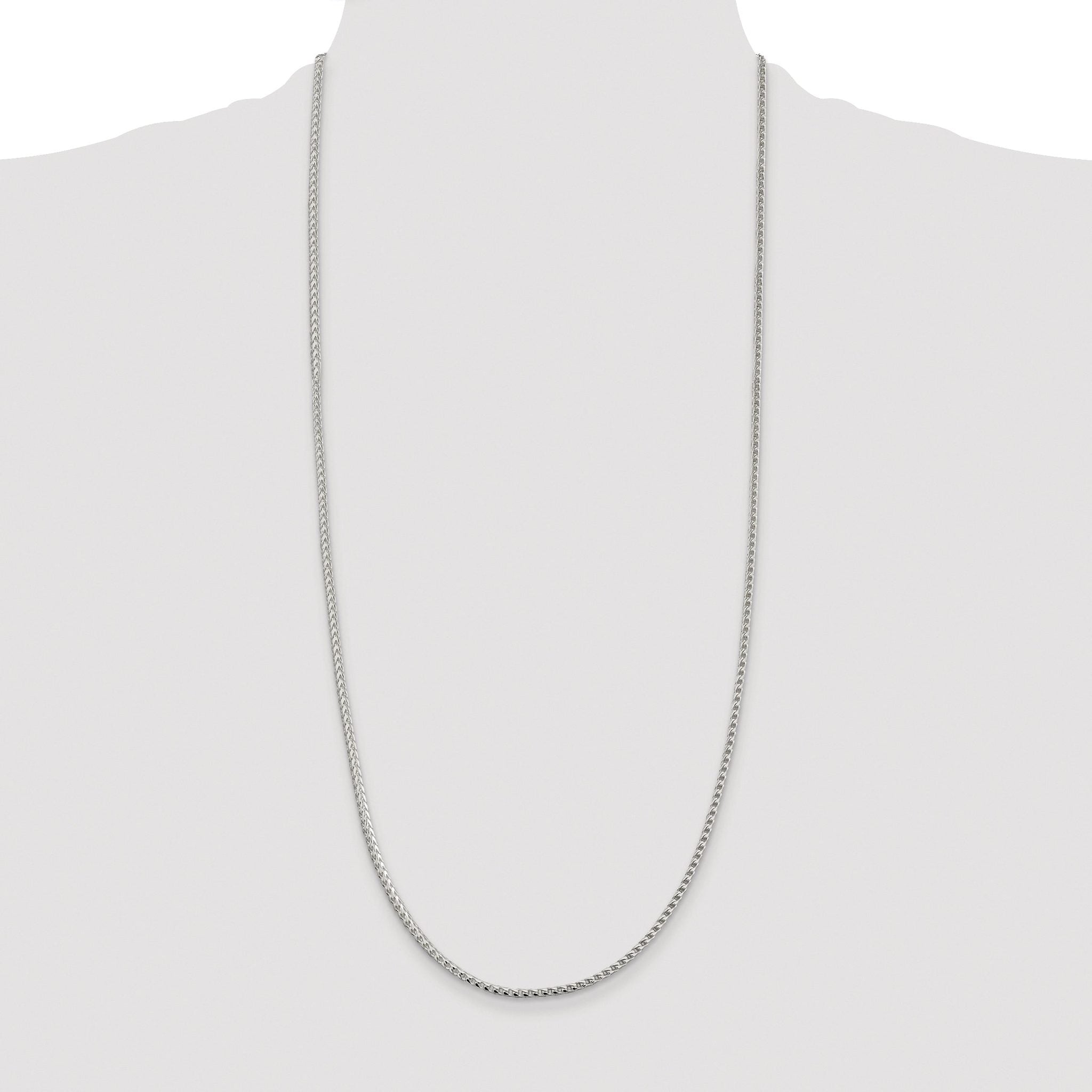 Diamond-Cut Square Franco Chain in Sterling Silver