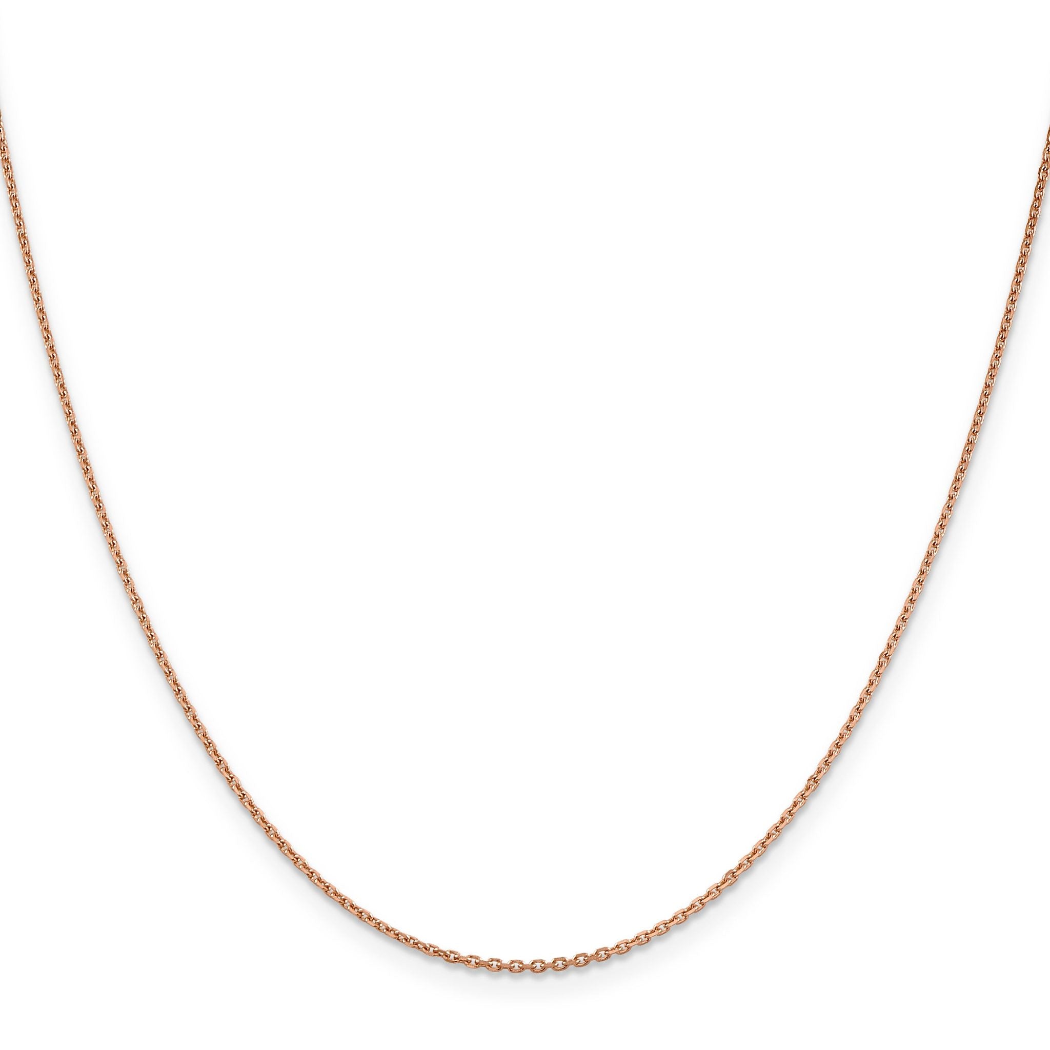 Diamond-Cut Cable Chain in 14K Rose Gold, 1.4mm Secondary image