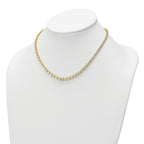 14k 10 carat Lab Grown Diamond VS/SI+ G+ Complete Round 16 inch Graduated Tennis Necklace