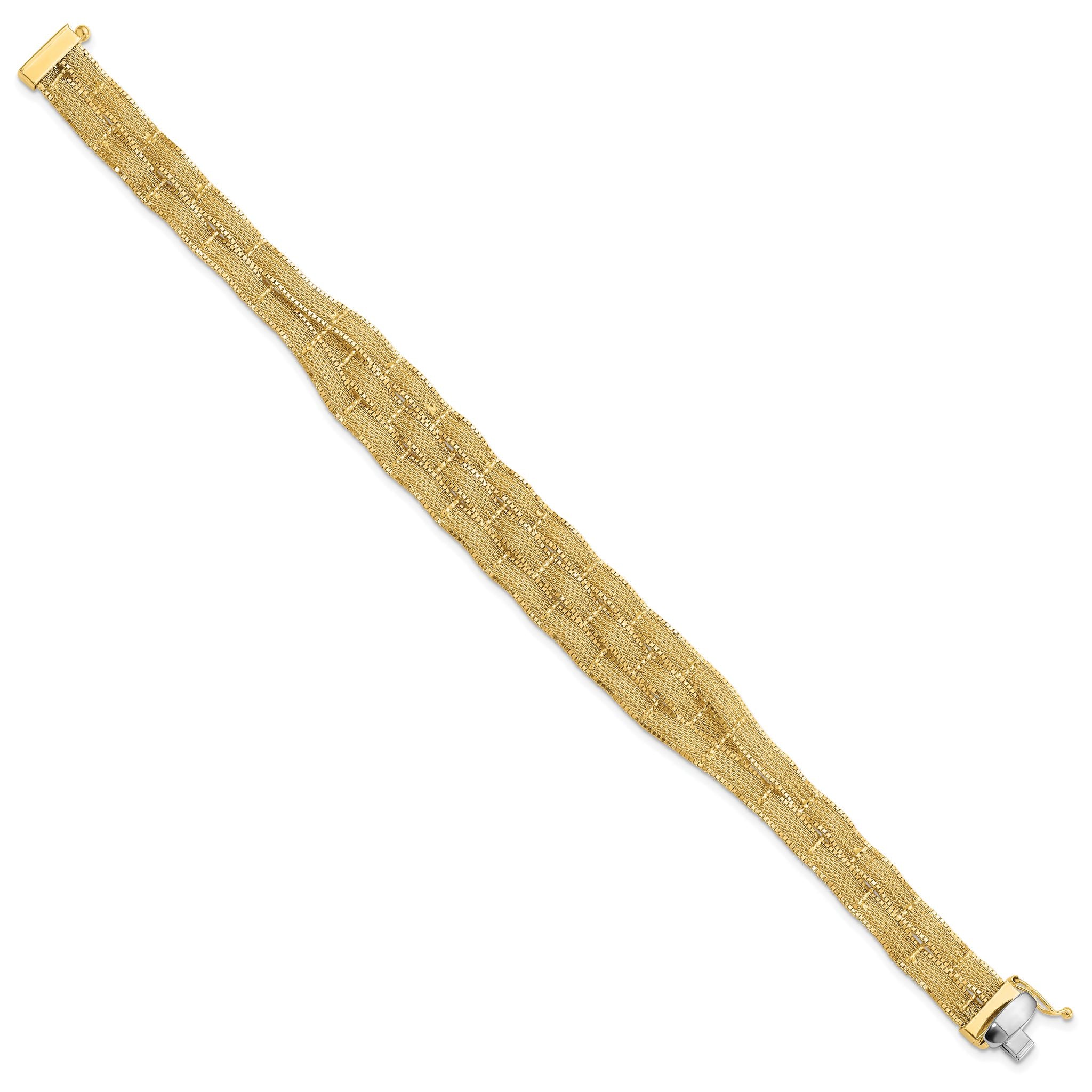 14K Diamond-cut Woven Bracelet Secondary image