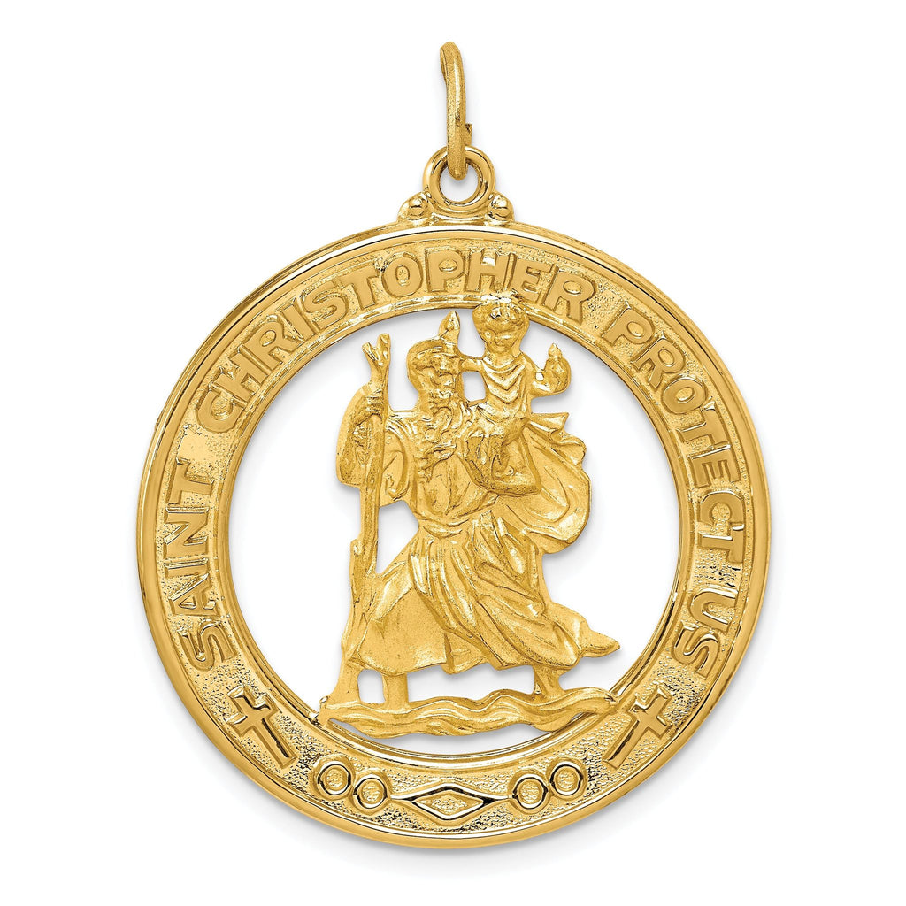 14K Saint Christopher Medal Pendant