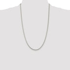 Sterling Silver Rhodium-plated 2.5mm Box Chain