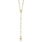 Sophia Jewelers 14K Gold Polished Rosary Necklace 24 Elegant Design