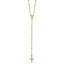 Sophia Jewelers 14K Gold Polished Rosary Necklace 24 Elegant Design