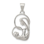 Sterling Silver 925 Mary & Child Charm Polished Finish Anti-Tarnish