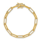 14k 1 3/8 carat Lab Grown Diamond VS/SI+ G+ Fashion Link Bracelet