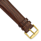 Havana Teju Lizard-Grain Leather Watch Band in Brown, 16mm