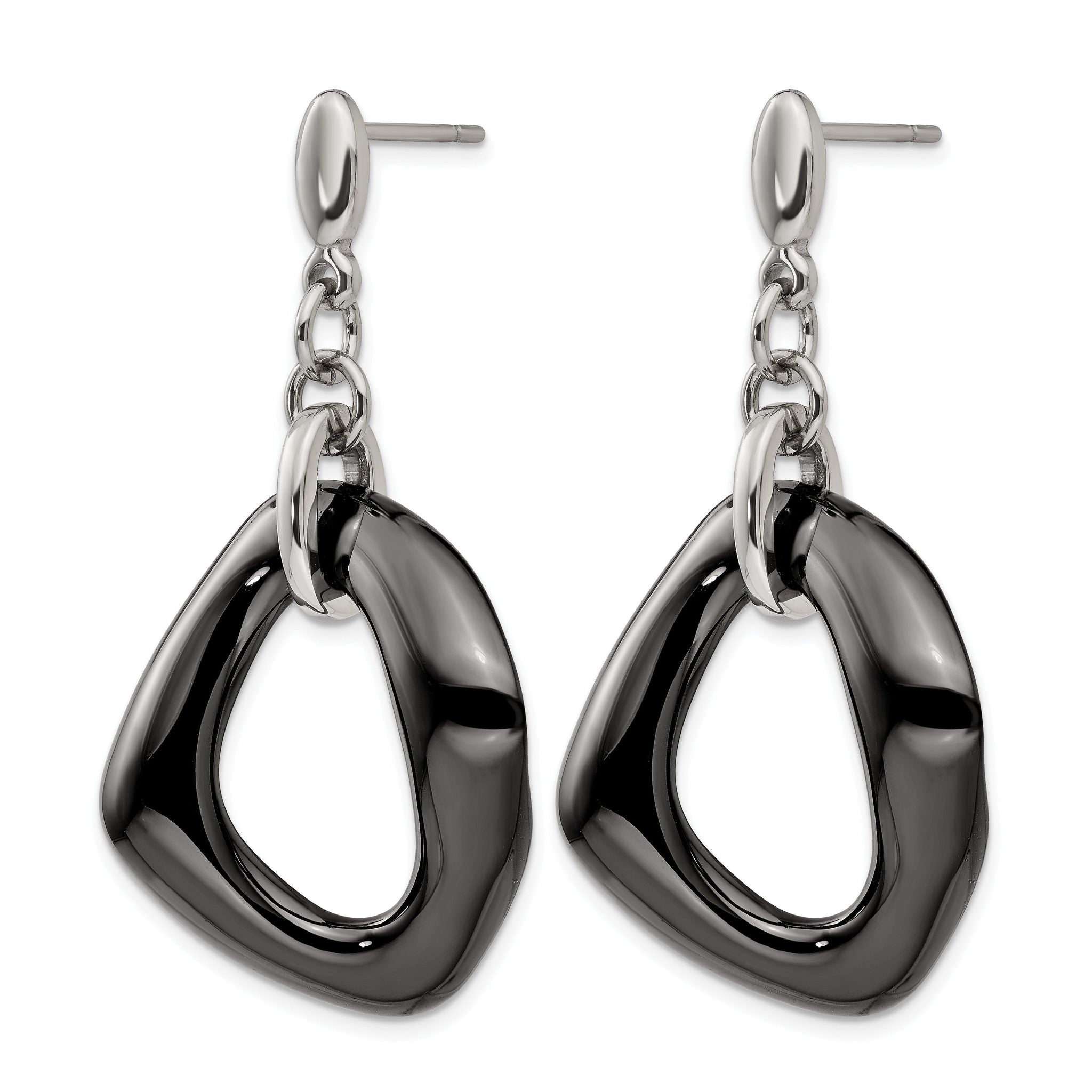 Stainless Steel Polished Drop Dangle Earrings for Women