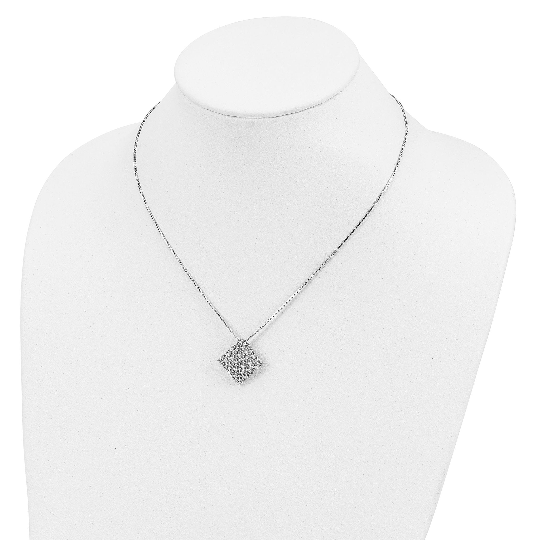 Sophia Jewelers Sterling Silver CZ PavÃƒÆ’Ã†â€™Ãƒâ€šÃ‚Â© Necklace with Extender, Elegant Design