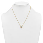 14k 3 carat Certified Lab Grown Diamond VS+ F+ Princess Complete 18 inch Bezel Set Necklace