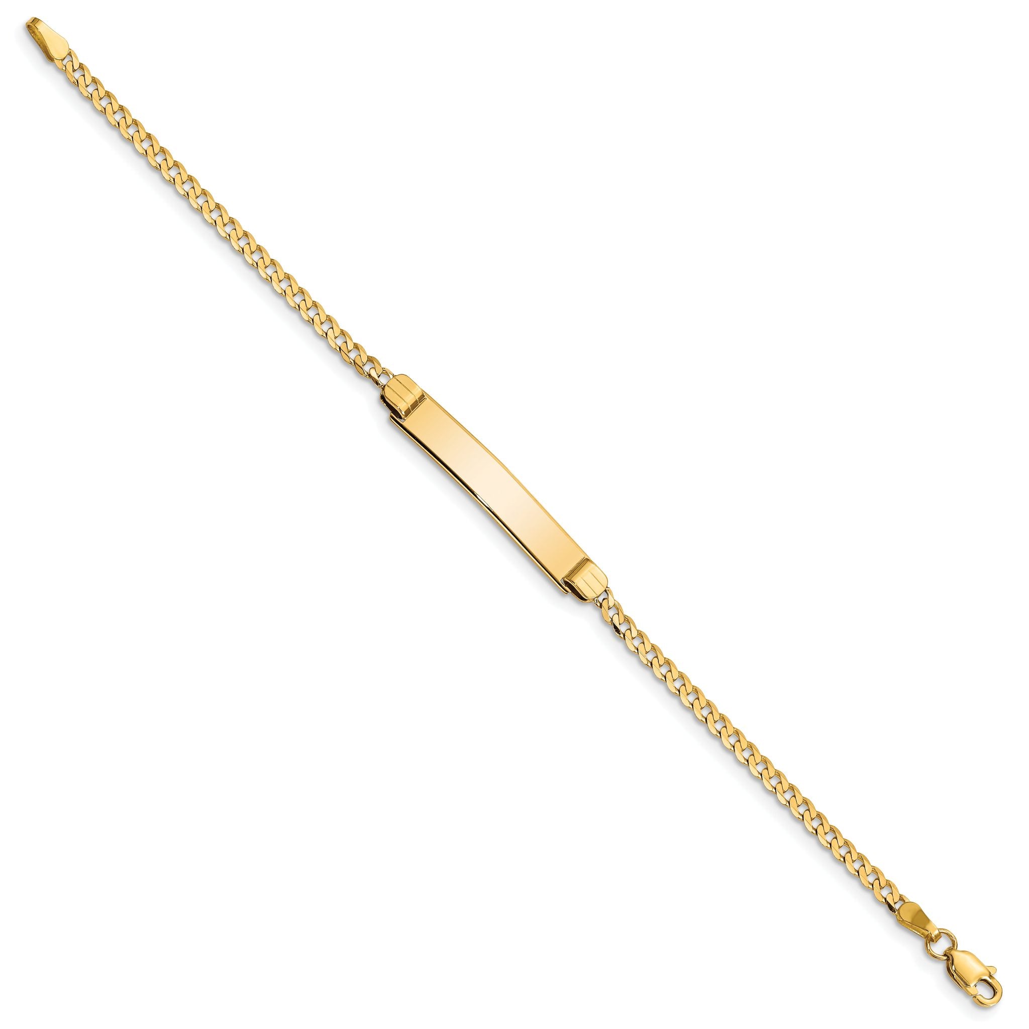 10k Flat Curb Link ID Bracelet Secondary image