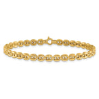 14K Polished Fancy Link Bracelet