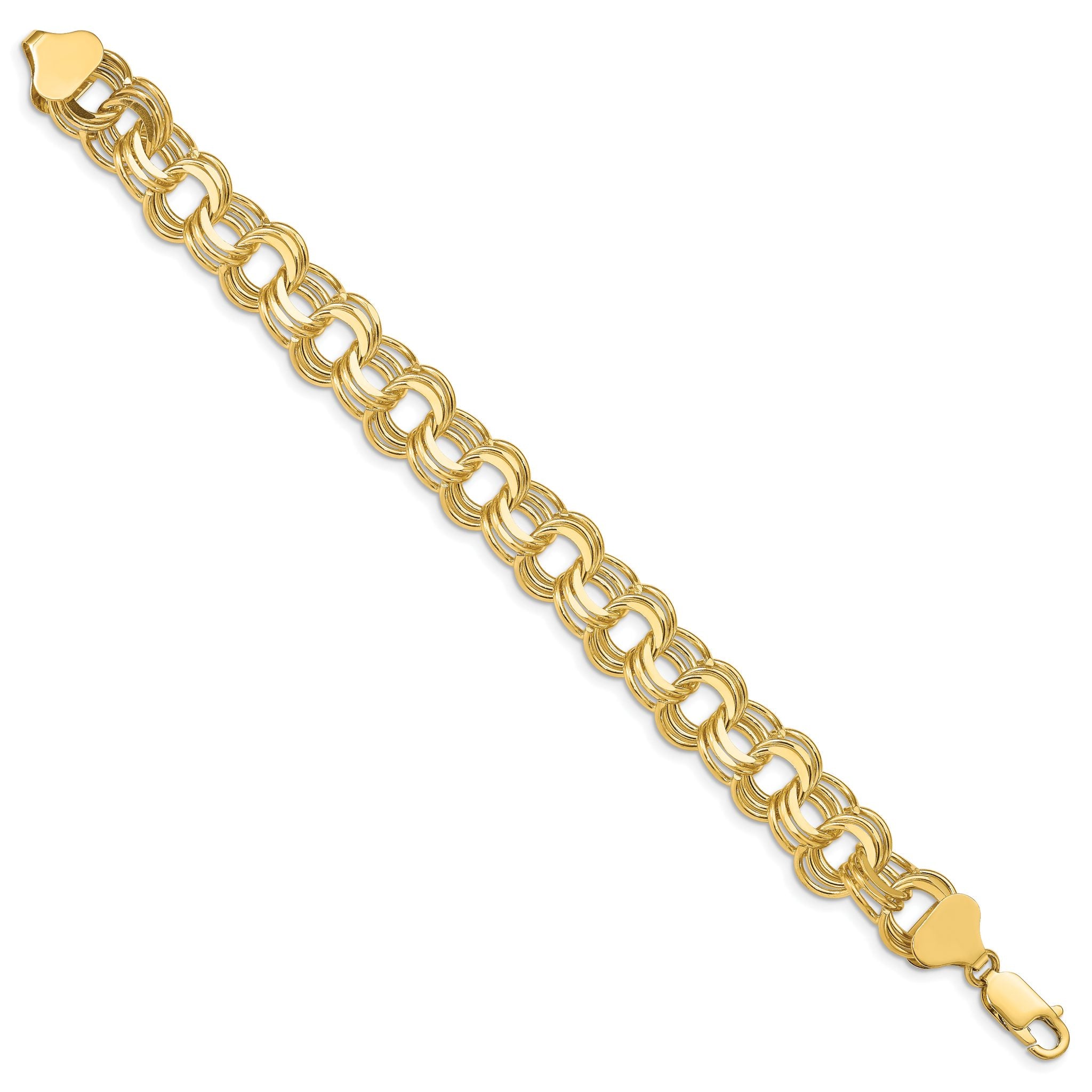 14k Triple Link Charm Bracelet Secondary image