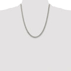 Pavé Curb Chain Necklace in Sterling Silver, 4.5mm