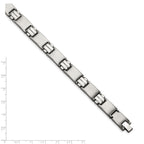 Stainless Steel Brushed and Polished Link Bracelet for Men