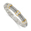 Sophia Jewelers Sterling Silver 14K Gold Accent Diamond Bangle for Women