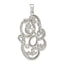 Sterling Silver Polished CZ Floral Pendant