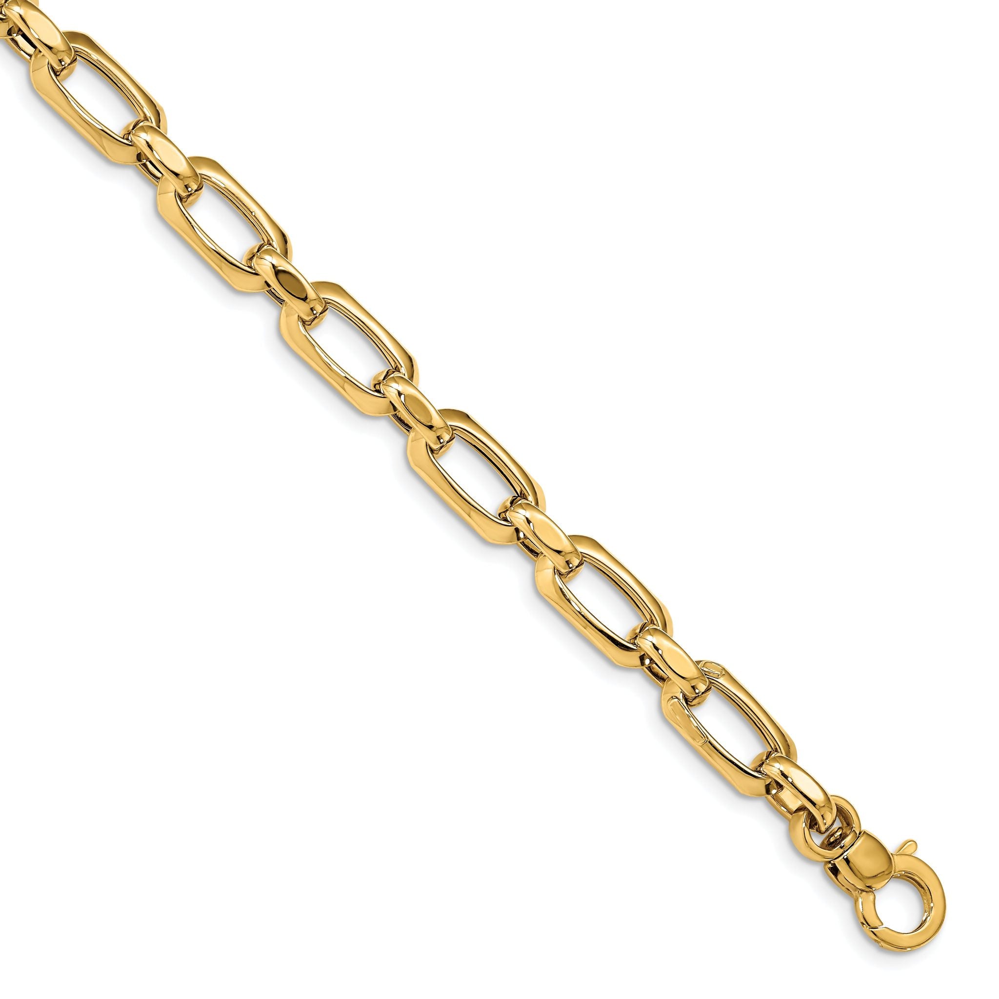 14k Polished and Textured Bracelet Main image