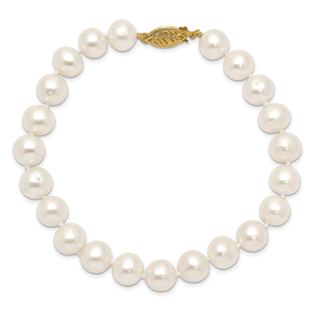 14K Gold Filled 8-9mm White Cultured Freshwater Pearl Necklace