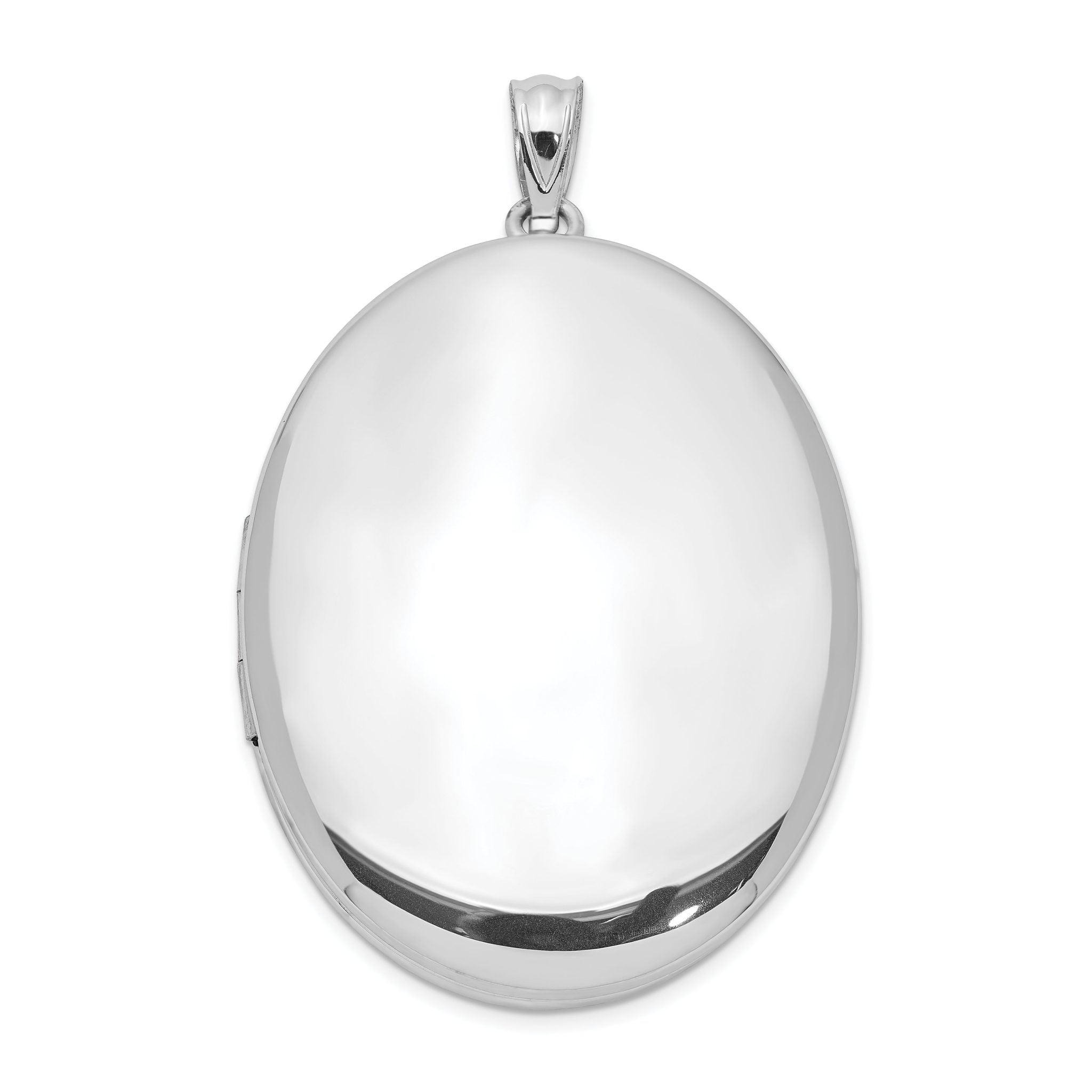 Sterling Silver Rhodium-plated Polished 34mm Oval Locket Main image
