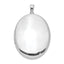Sterling Silver Rhodium-plated Polished 34mm Oval Locket