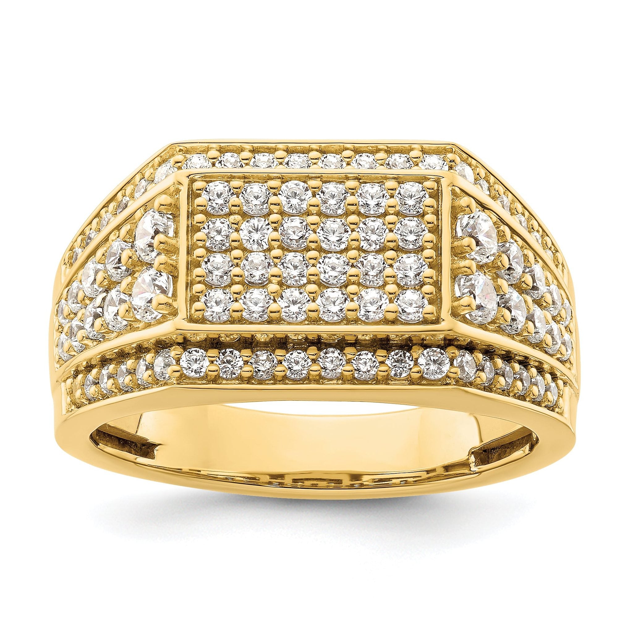 14k 1 3/8 carat Lab Grown Diamond VS/SI+ G+ Men's Ring Main image