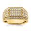 14k 1 3/8 carat Lab Grown Diamond VS/SI+ G+ Men's Ring
