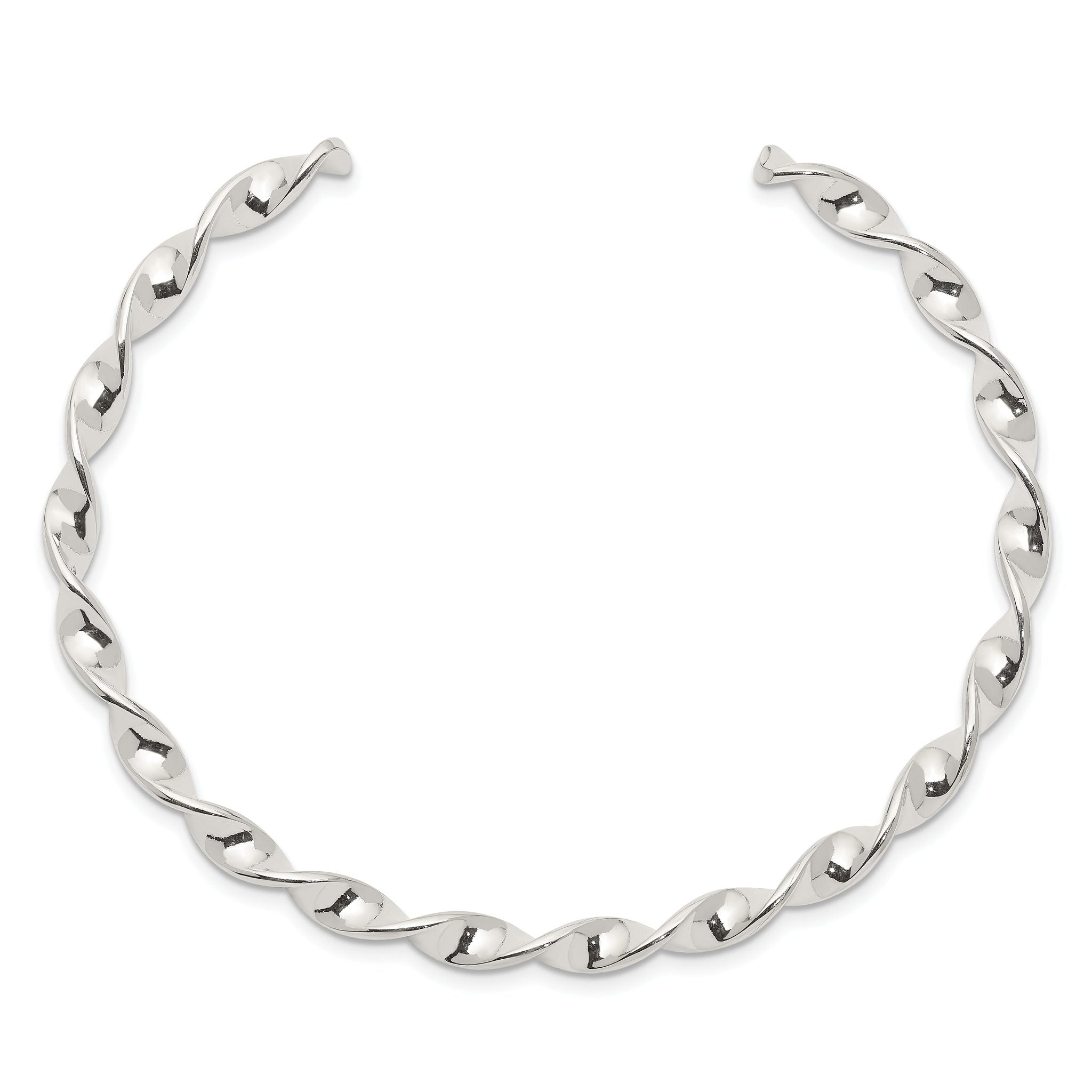 Sophia Jewelers 925 Sterling Silver Twisted Cuff Bangle for Women