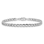 Curb Chain Necklace in 14K White Gold, 3.35mm