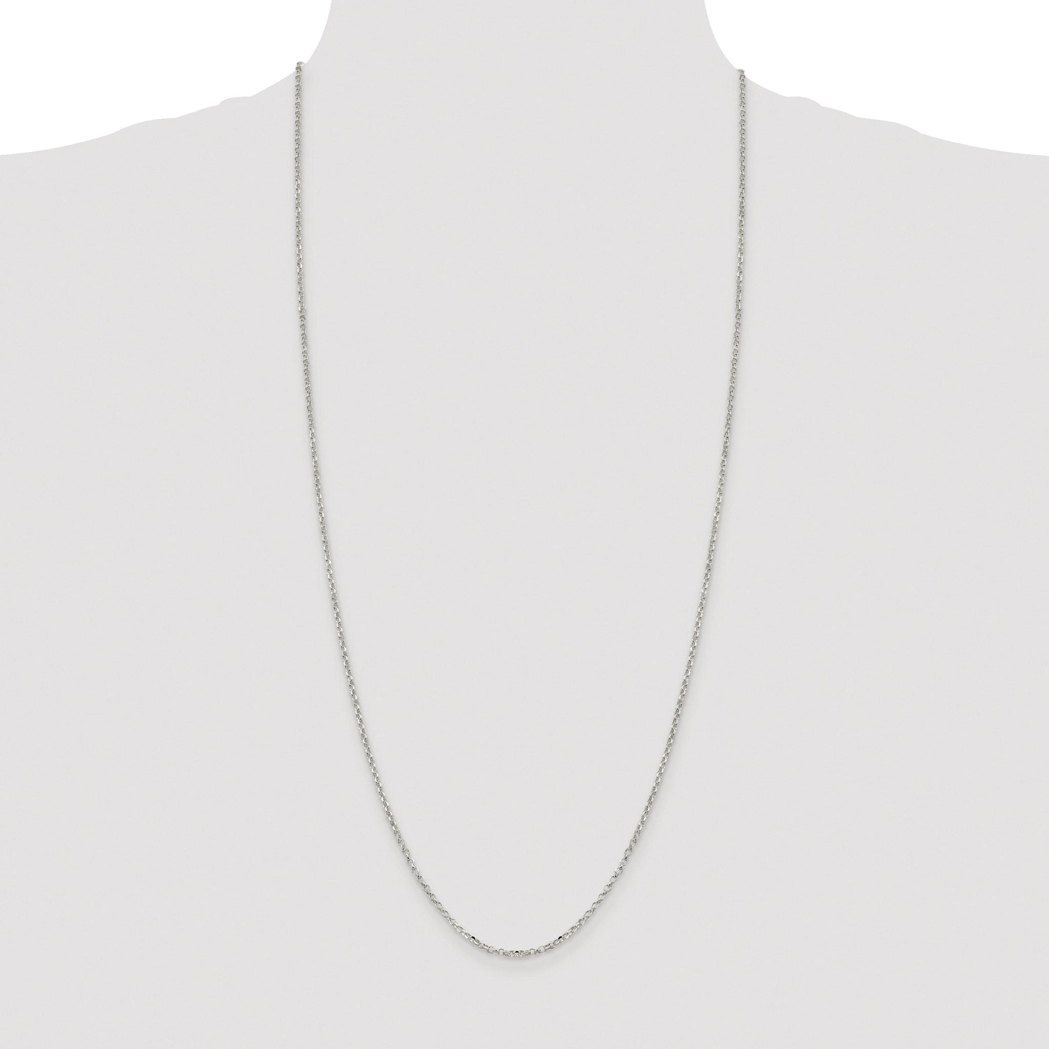 Diamond-Cut Rolo Cable Chain in Sterling Silver