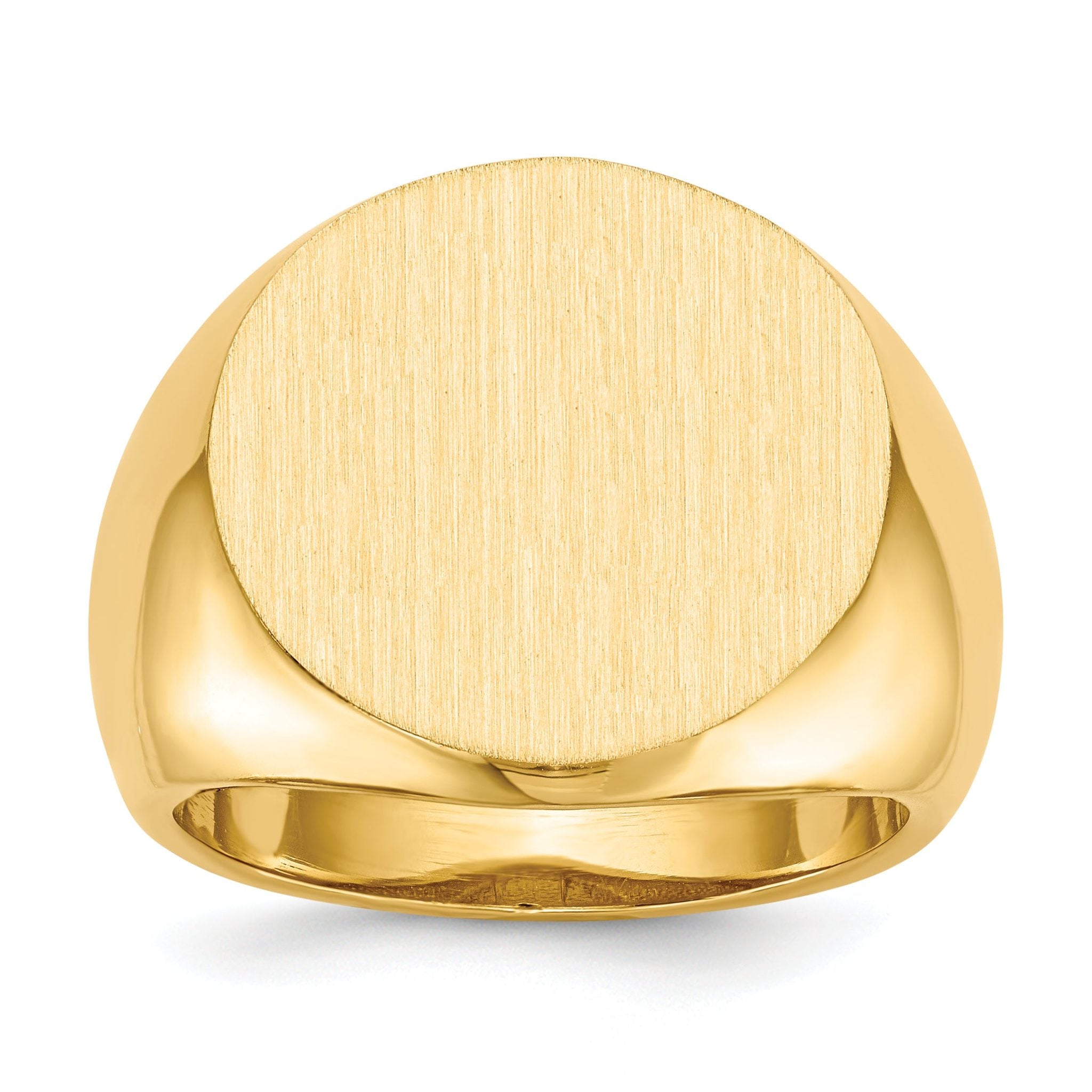 14k 18.0x18.0mm Open Back Mens Signet Ring Main image