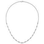 14k White Gold 2 carat Lab Grown Diamond VS+ F+ Complete 18 inch Fashion Tennis Necklace