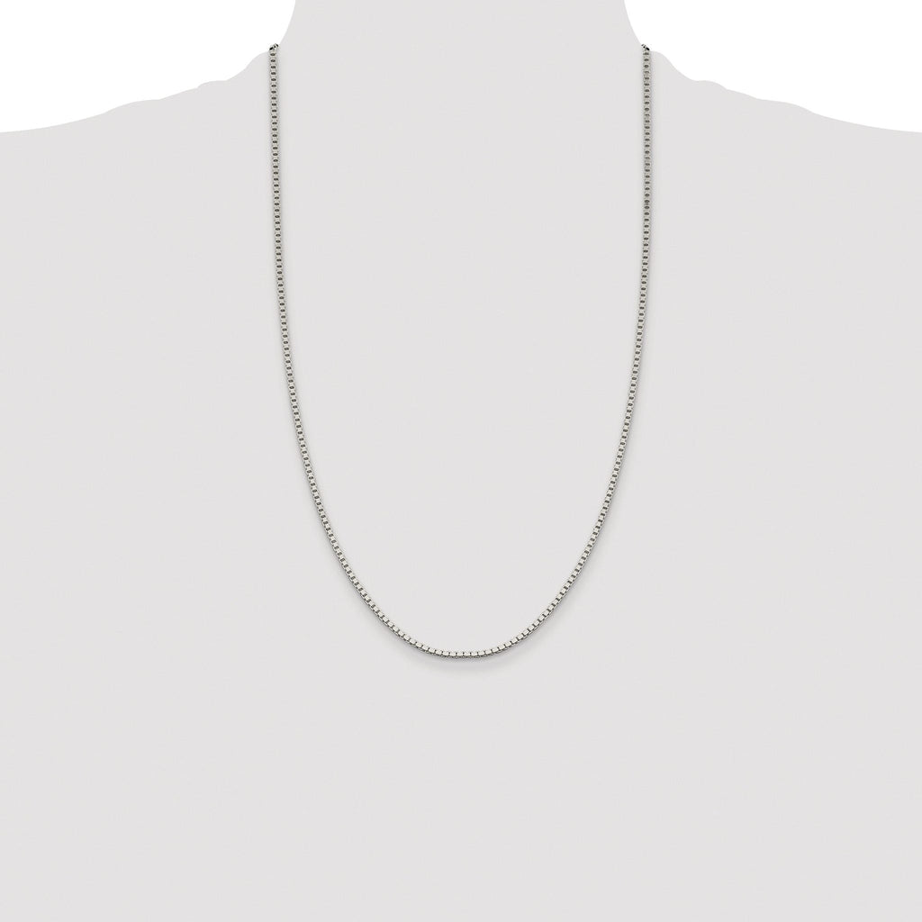 Box Chain Necklace in Sterling Silver, 1.9mm