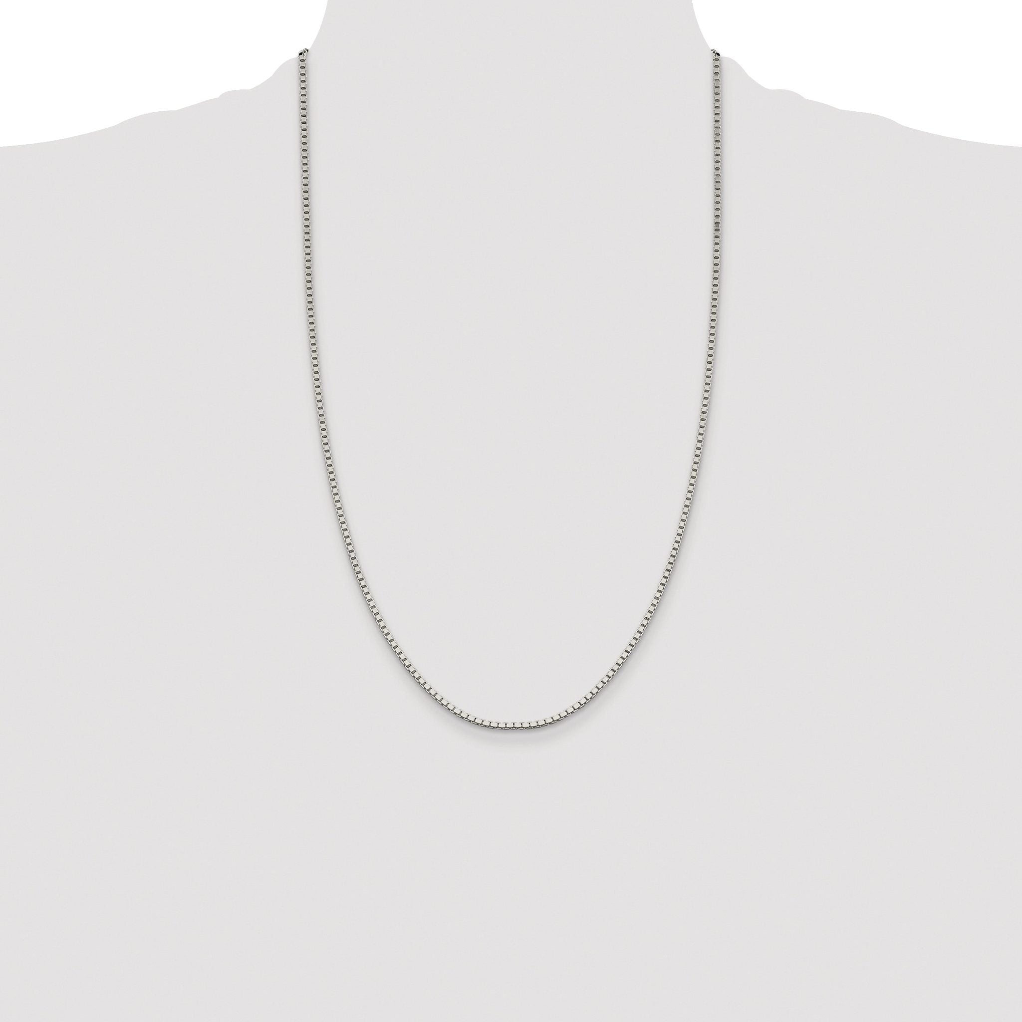 Box Chain Necklace in Sterling Silver, 1.9mm