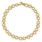Polished Infinity Bracelet in 14K Yellow Gold