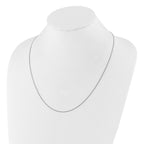 Sterling Silver RH-plated Adjustable 1.4mm Curb Chain