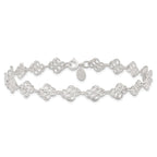Sterling Silver 10inch Fancy Polished Anklet