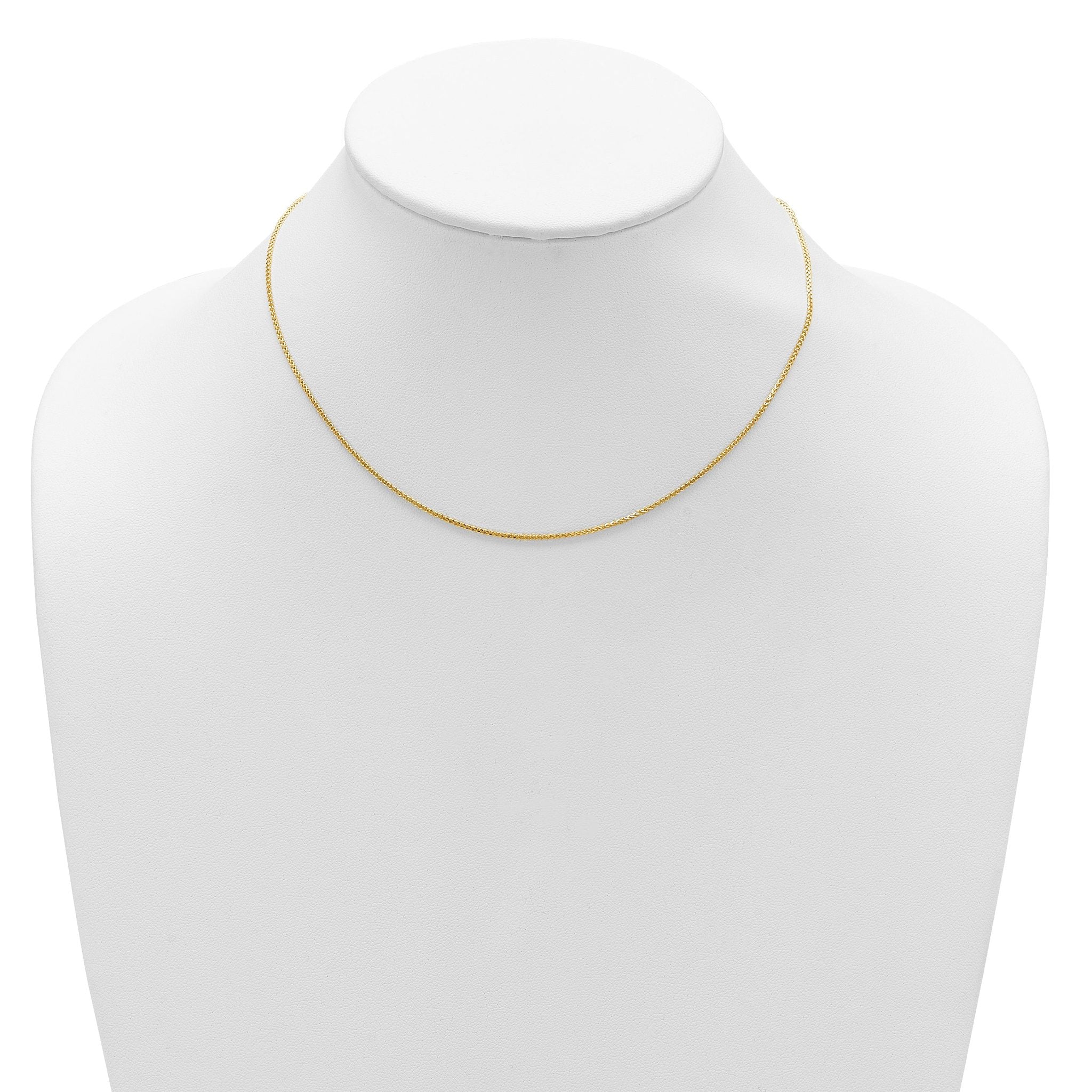 1.2mm 10K Yellow Gold Spiga Wheat Chain