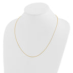 14K Adjustable 1.15mm D/C Oval Link Chain