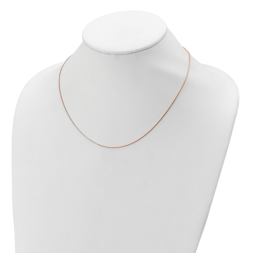 Adjustable Box Chain in Rose Gold-Plated Sterling Silver