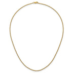 14K Gold Filled Polished Curb Chain Necklace in 1.5mm Width