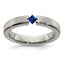 Edward Mirell Titanium Sapphire Wedding Band with Brushed Finish 4mm