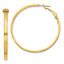 14K Gold Polished Square Tube Hoop Earrings with Omega Clip