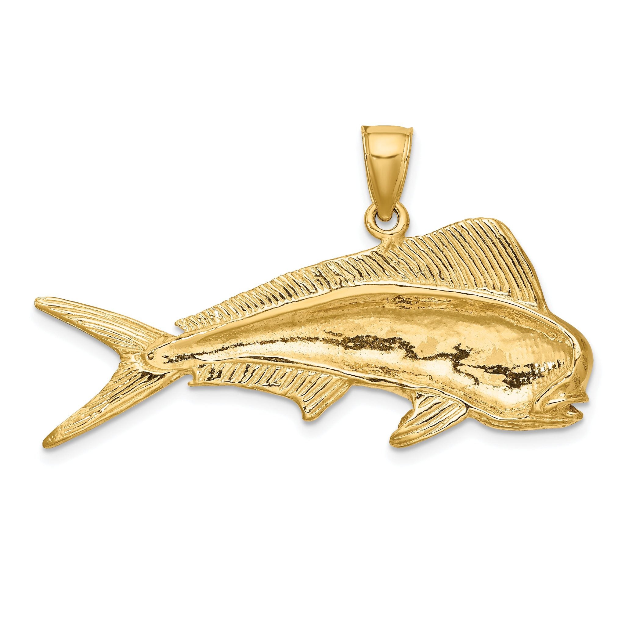 10K 2-D Male Dorado (Mahi-Mahi) Charm
