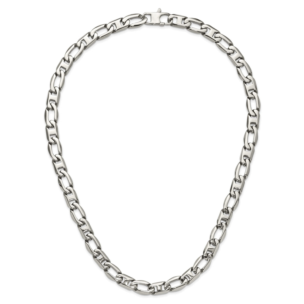 Sophia Jewelers Men's Polished Stainless Steel Necklace Gift Ready 24 Inch