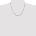 Elongated Open Link Chain in Sterling Silver, 4.25mm