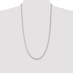 Sterling Silver Rhodium-plated 2.5mm Box Chain