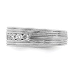 14k White Gold 5/8 carat Lab Grown Diamond VS/SI+ G+ Seven Stone Complete Men's Ring