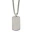Chisel Tungsten Polished Dog Tag 22 inch Necklace