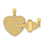 14K Gold Polished Break Apart Key Charm Set  Elegant and Themed